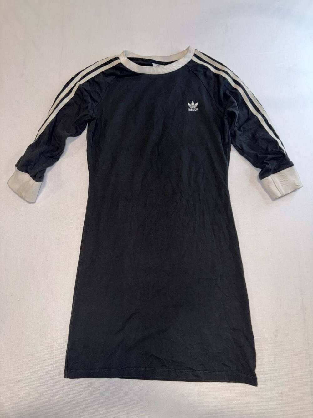 adidas Originals Women's 3-Stripes Long Sleeve Bodycon Dress Size Medium